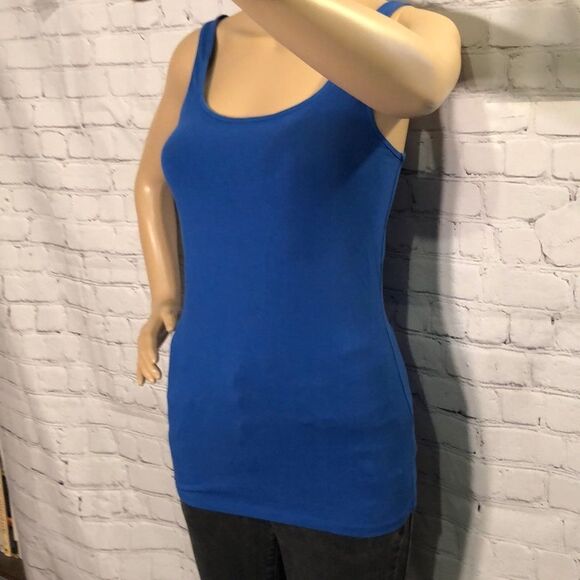 Old Navy Long Tank Top Bright Blue Medium - Picture 4 of 8